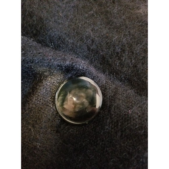 Rare HOLLIS ALPACA Peruvian Long Black Grey COAT Women's L Large Peru Max Ralph - Picture 6 of 11